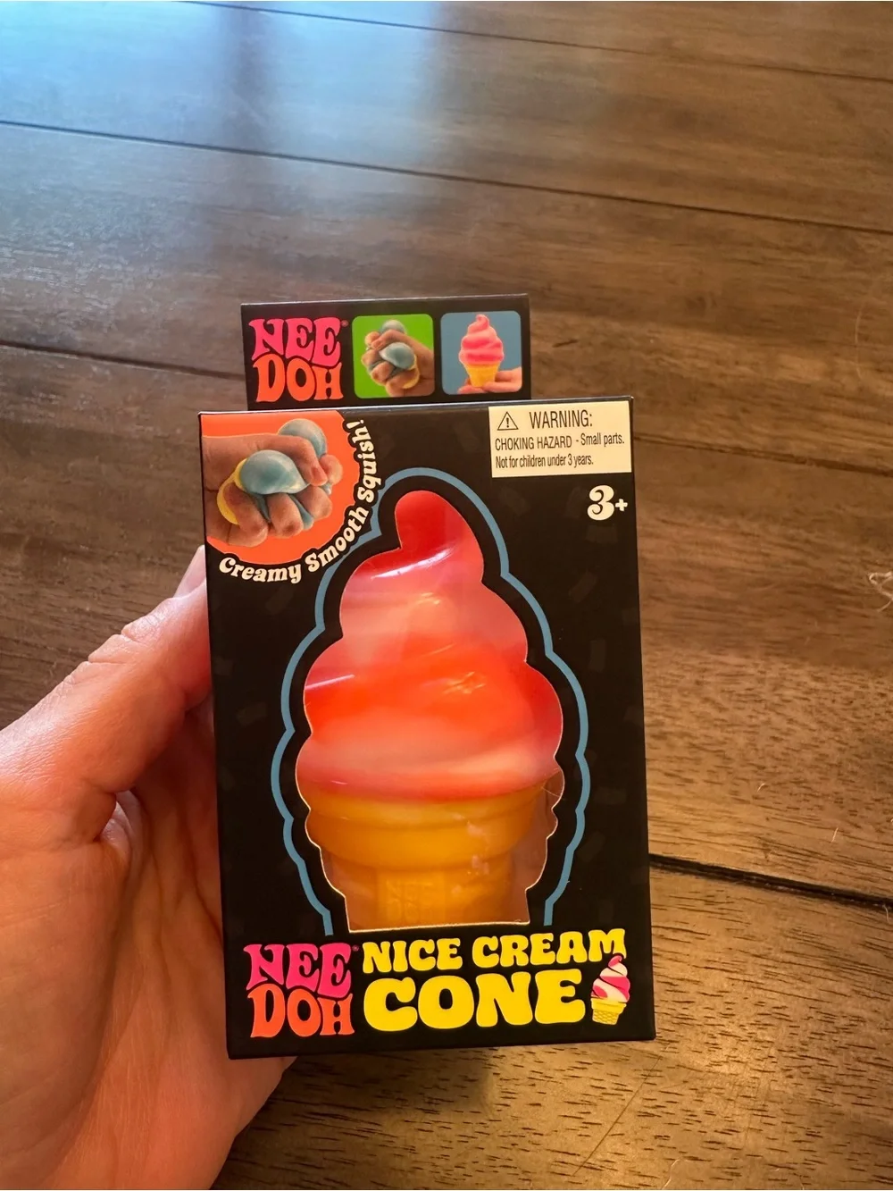 RARE Orange NeeDoh Nice Cream Cone Squishy – NEW